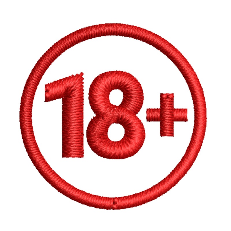 18 Plus Adult Symbol 18 Plus Adult Symbol One Size