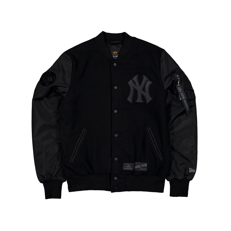 Alpha Industries x New York Yankees MA-1 Wool Varsity Jacket Black S