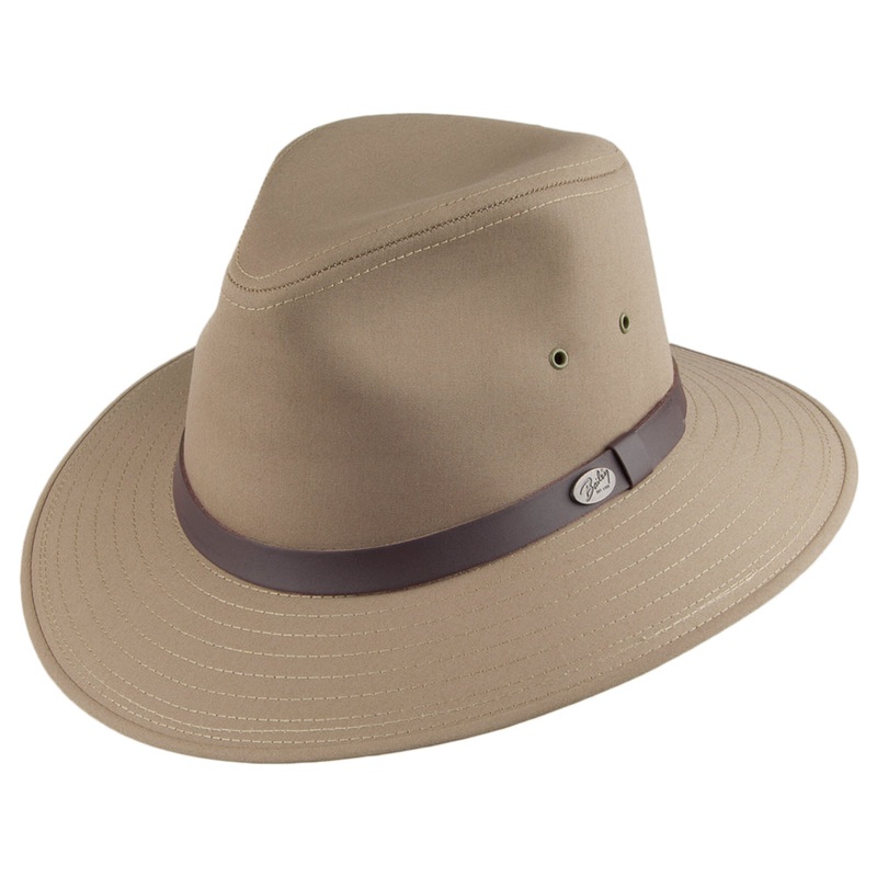 Bailey Hats Dalton Water Resistant Safari Fedora Hat – Tan S