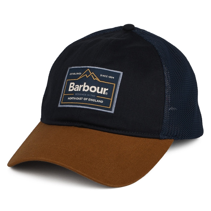 Barbour Hats Bankside Trucker Cap – Navy-Camel Adjustable