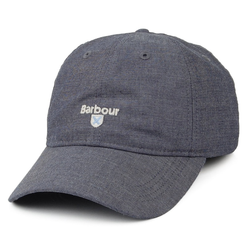 Barbour Hats Ellerton Cotton Baseball Cap – Denim Adjustable