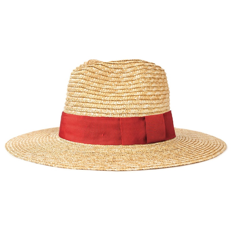 Brixton Hats Joanna Straw Sun Hat – Natural-Burnt Orange Small-56cm
