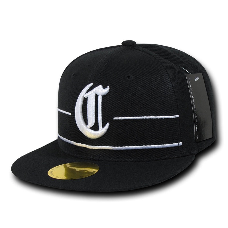 Compton City Snapback Flat Bill Hats, Flip Side Black