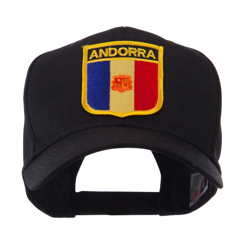 Europe Flag Shield Patch Cap Andorra One Size