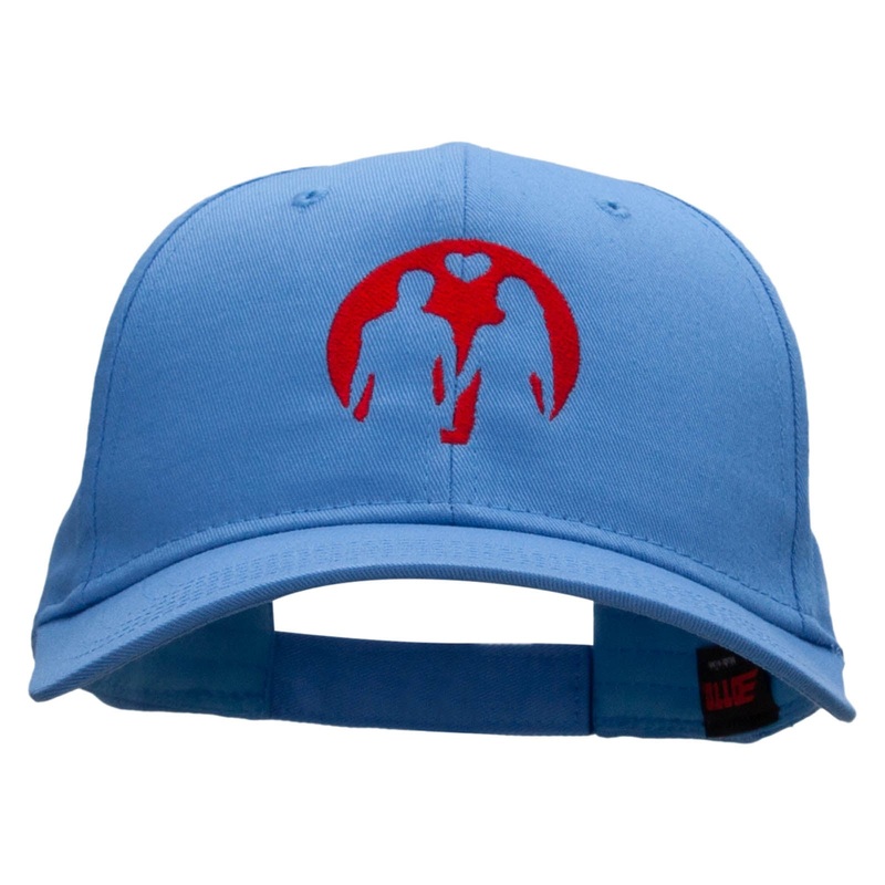 Holding Hands Embroidered Low Profile Cap Blue One Size