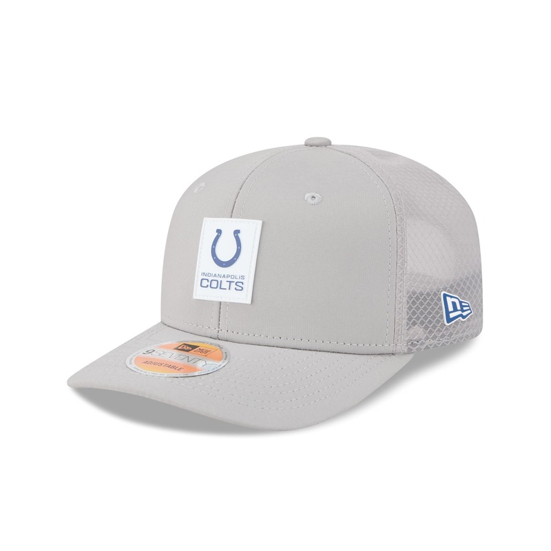 Indianapolis Colts 2025 Sideline Hot Weather Gray 9SEVENTY Trucker Hat One Size