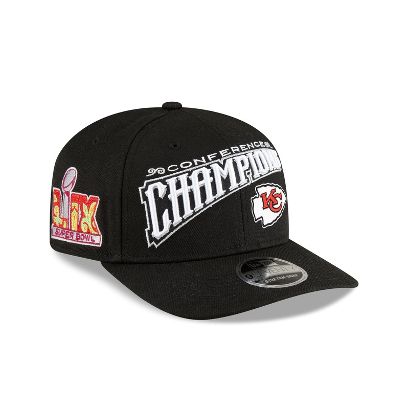 Kansas City Chiefs 2024 Conference Champions Locker Room 9SEVENTY Stretch-Snap Hat One Size