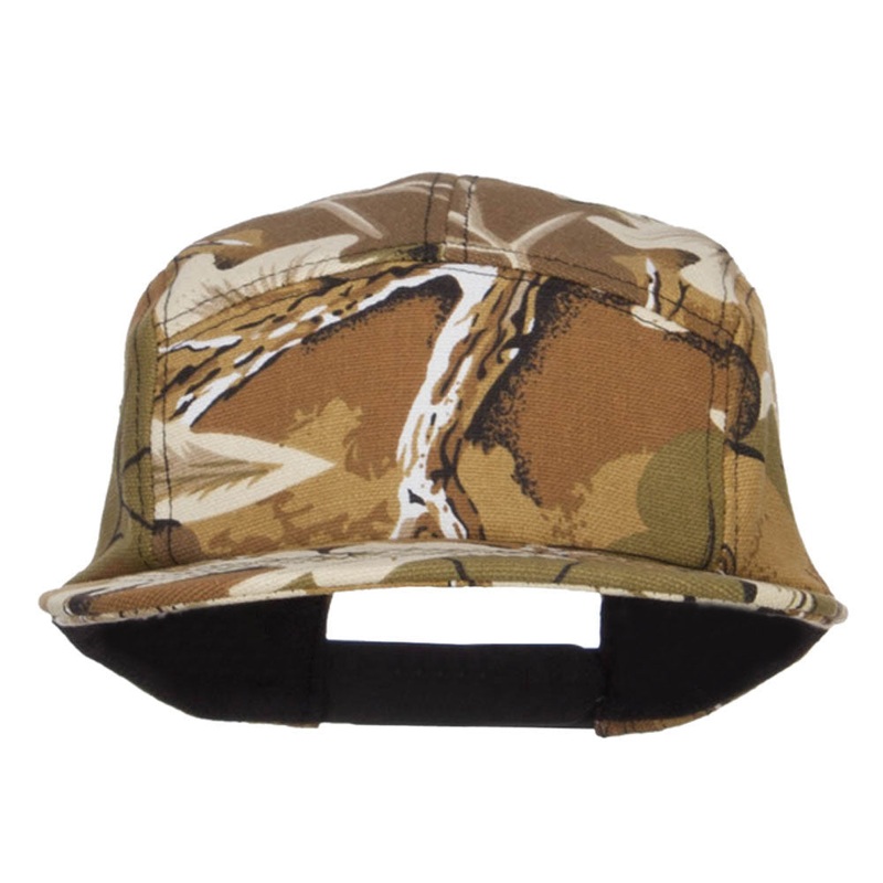 Men’s 5 Panel Camo Cotton Cap Camo One Size