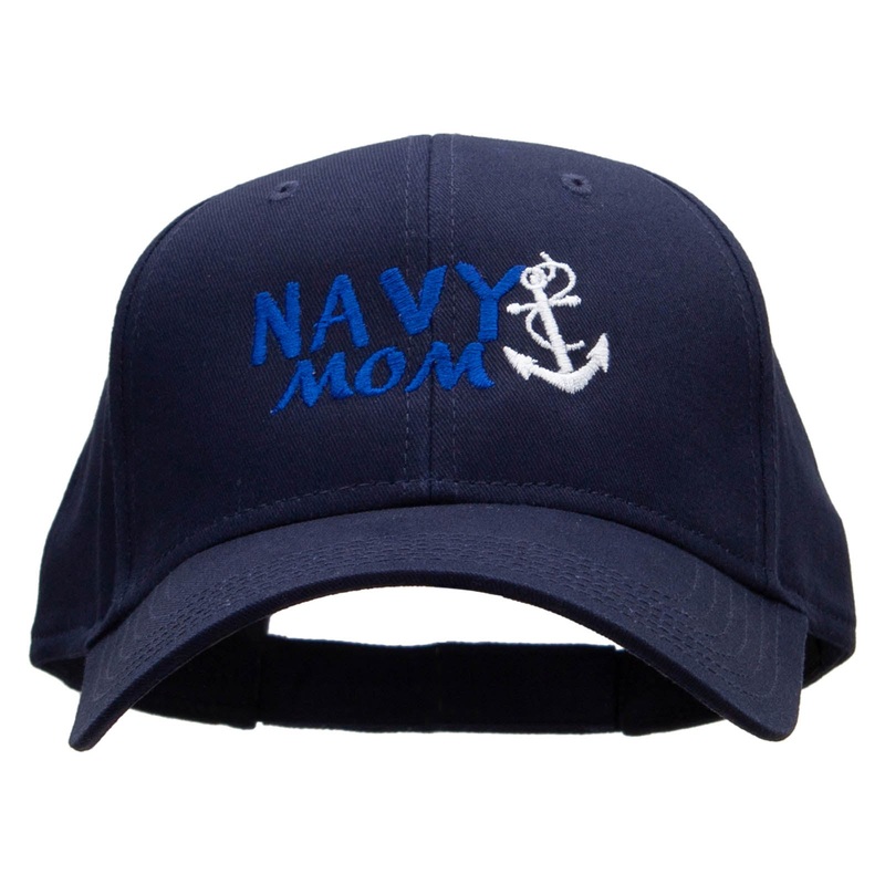 Navy Mom Embroidered Low Profile Cap Navy One Size