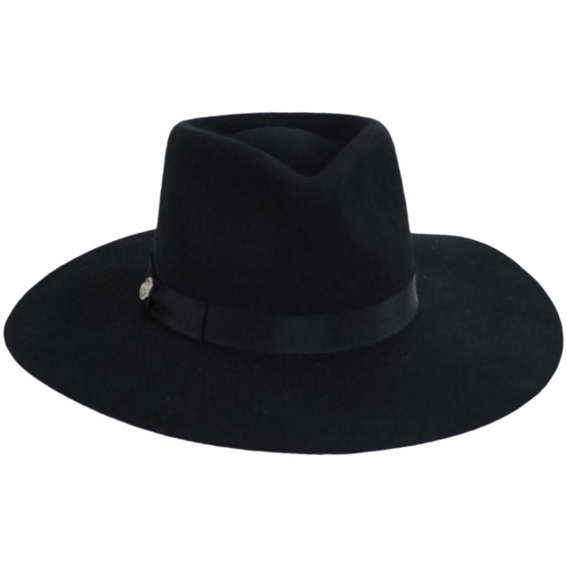 V.C. Celebration Wool Felt Rancher Fedora Hat BLACK ONE SIZE FITS MOST