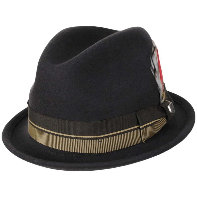 20th Anniversary Gain Wool Felt Fedora Hat CHOCOLATE/GOLD S