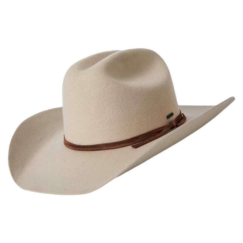Brixton Hats Laredo Wool Felt Cowboy Hat – Cream Medium – 58cm