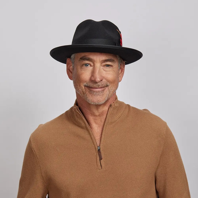 Broadway | Mens Felt Fedora Hat Black SM