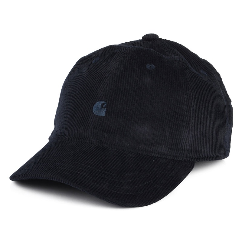 Carhartt WIP Hats Harlem Corduroy Tonal Baseball Cap – Dark Navy Adjustable