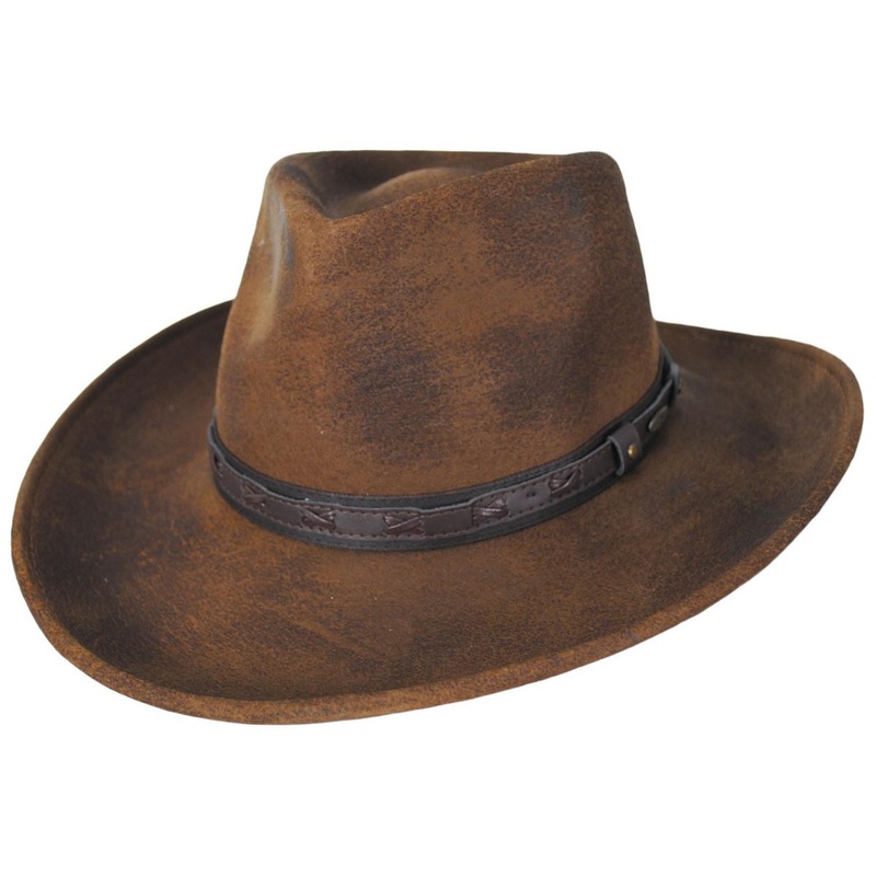 Fetch Wool Felt Rancher Fedora Hat PECAN S/M