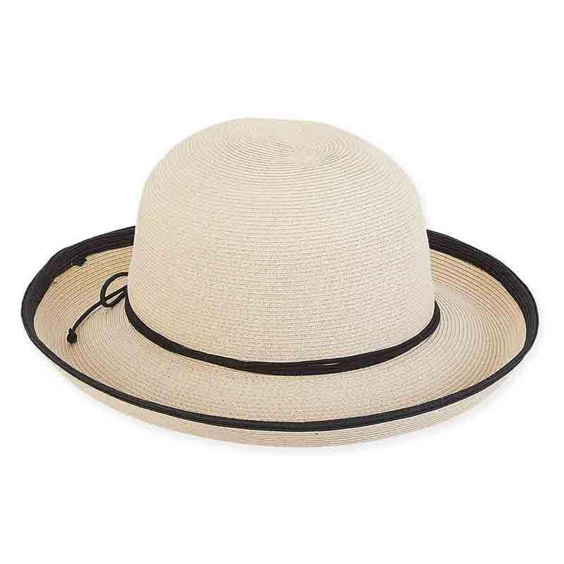 Ginger Fine Braid Up Turned Brim Hat – Sun ‘N’ Sand Hats Natural Large (59 cm)