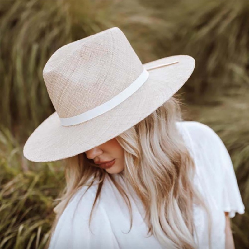 Handwoven Bao Straw Fedora Hat – Biltmore USA Natural OSFM