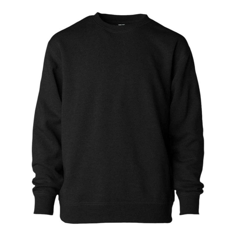 Independent Trading Co PRM15YSBC Youth Lightweight Special Blend Crewneck Sweatshirt Black XS