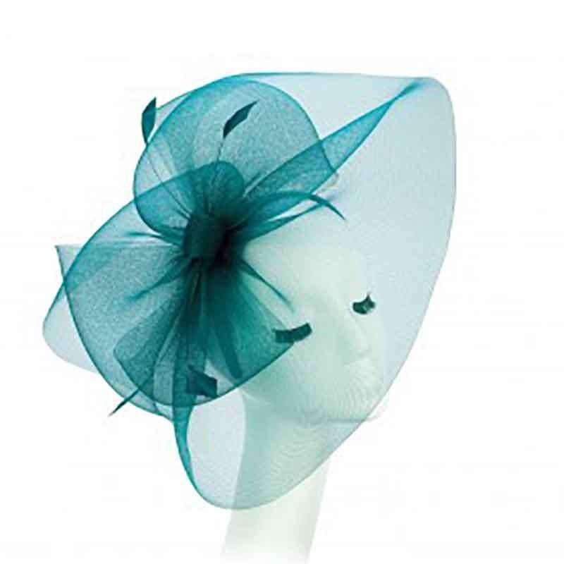 Large Wavy Tulle Veil Fascinator – Something Special Collection Lagoon
