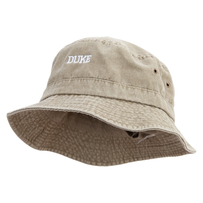 Mini Duke Embroidered Big Size Washed Hat Khaki XL-2XL