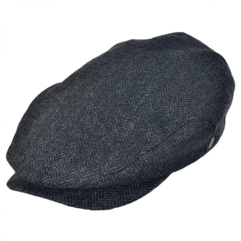 Square Bill Herringbone Wool Ivy Cap CHARCOAL S