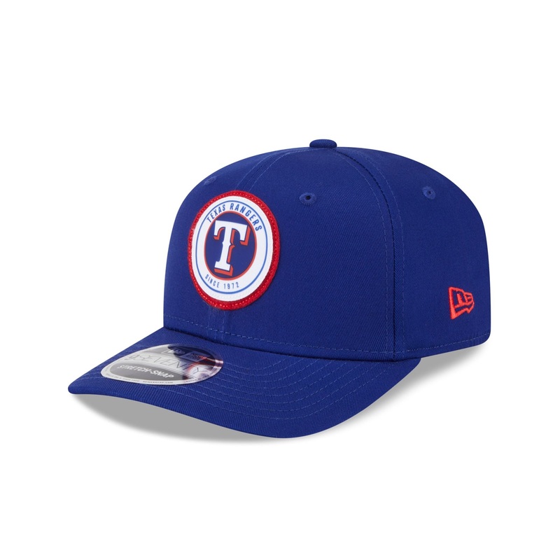 Texas Rangers Circle Patch 9SEVENTY Stretch-Snap Hat One Size