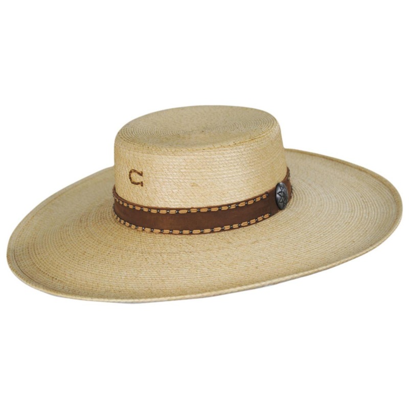 Vaquera Palm Leaf Straw Bolero Hat COPPER S
