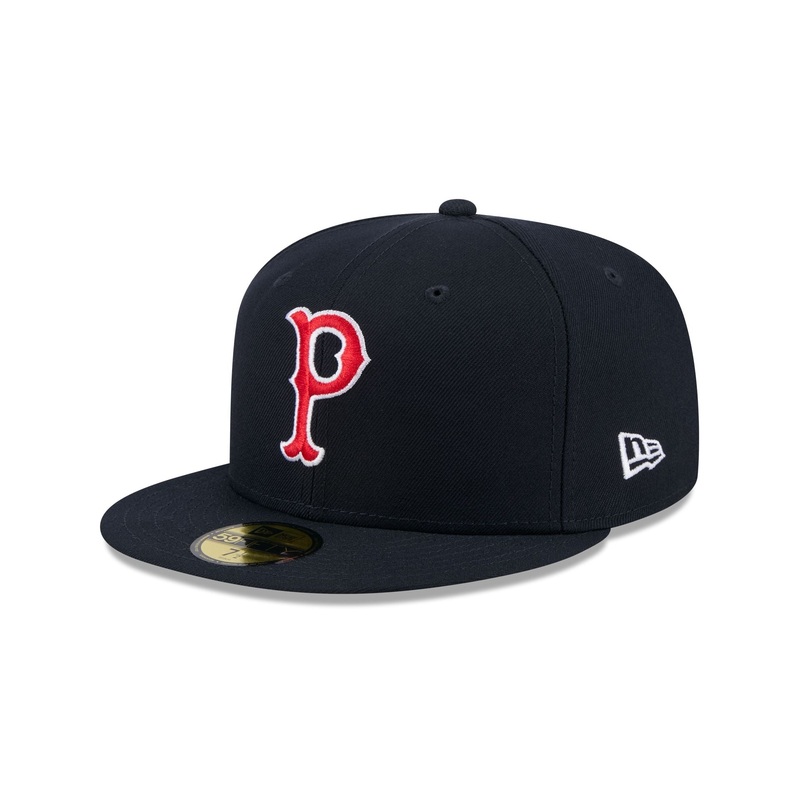Worcester Red Sox Theme Night Navy 59FIFTY Fitted Hat 7