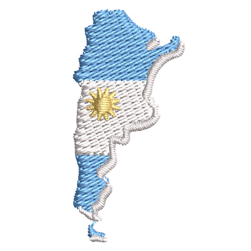 Argentina Map with Flag Logo Argentina Map with Flag Logo One Size