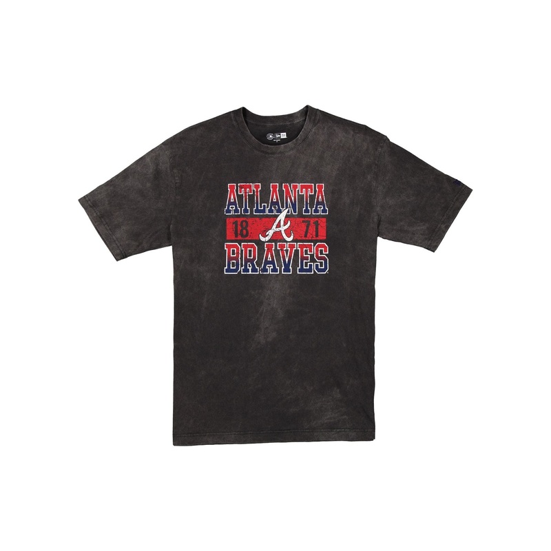 Atlanta Braves Oversized Washed Black T-Shirt S