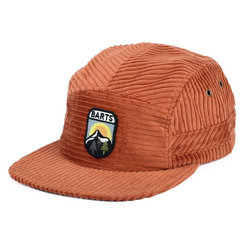 Barts Hats Nevad Corduroy 5 Panel Cap – Rust 1-Size