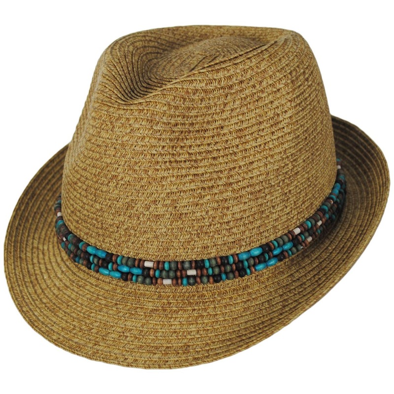 Bead Toyo Straw Fedora Hat – Made to Order NATURAL ONE SIZE FITS MOST