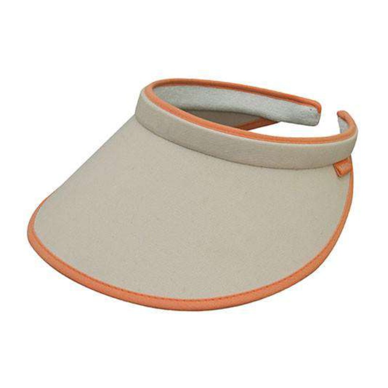 Brushed Cotton Clip-on Sun Visor with Contrast Trim – Khaki Khaki