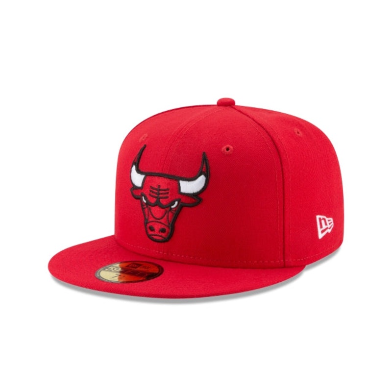 Chicago Bulls Team Color Red 59FIFTY Fitted Hat 6 7/8