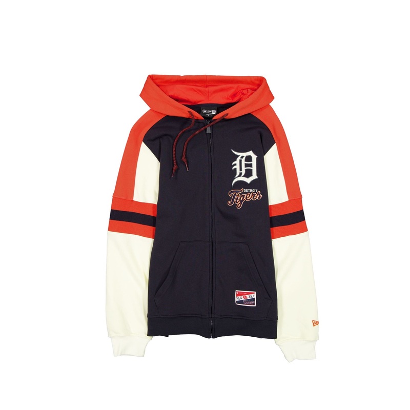 Detroit Tigers Throwback Zipper Hoodie S