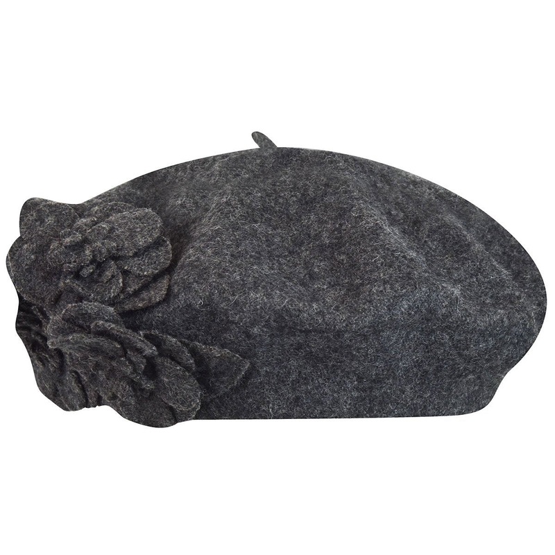 Flower Beret Black 1SFM