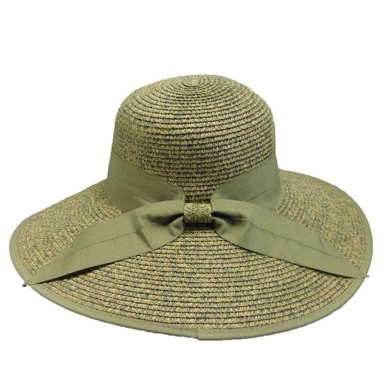 Heather Capeline Hat with Bow – Green Green