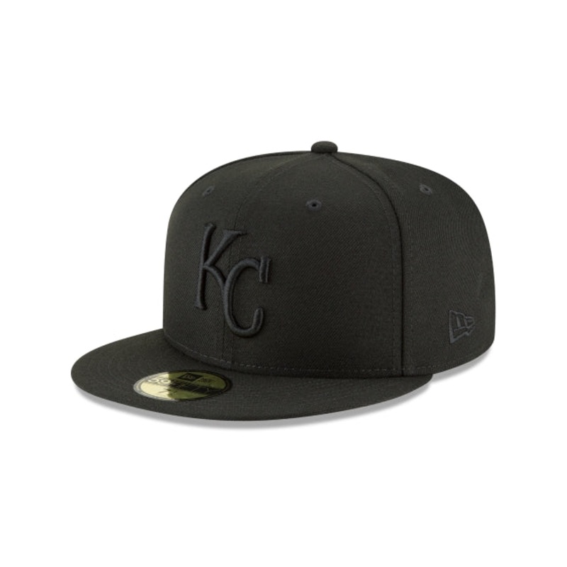 Kansas City Royals Blackout Basic 59FIFTY Fitted Hat 6 7/8