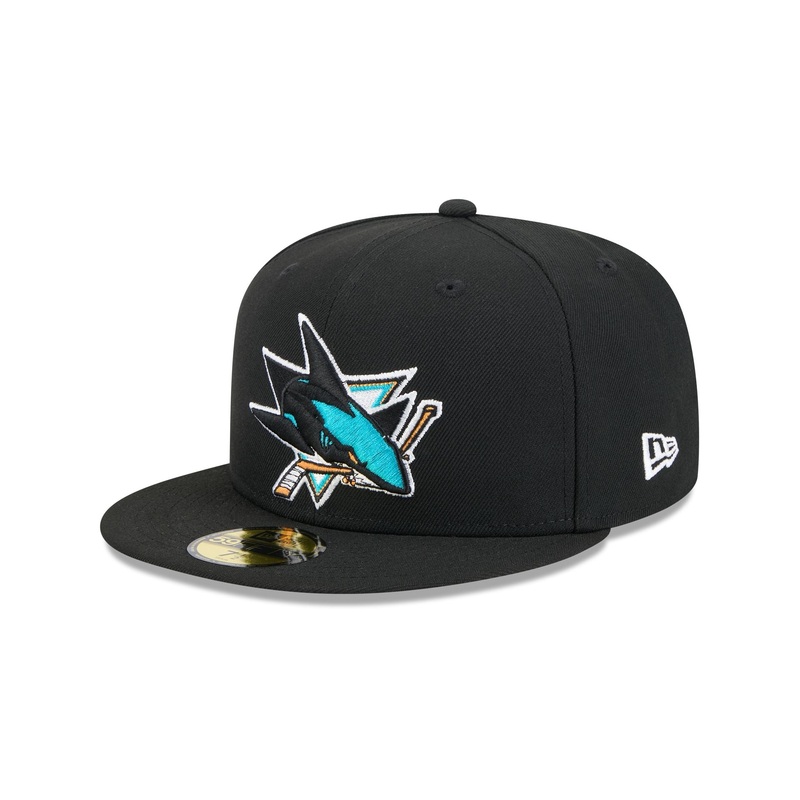 San Jose Sharks Rear Wordmark 59FIFTY Fitted Hat 7