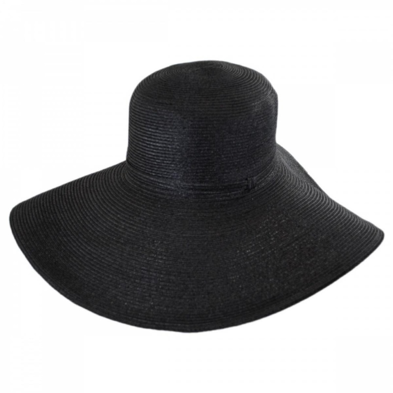 Sophia Toyo Straw Swinger Hat BLACK ONE SIZE FITS MOST