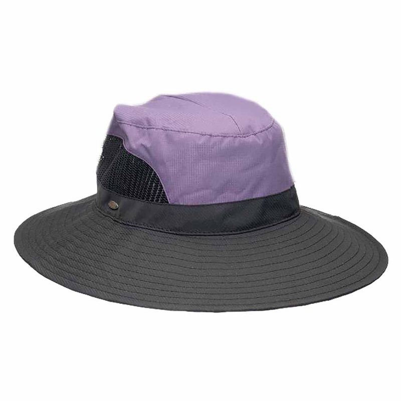 Women’s Hiking Hat with Ponytail Hole – Scala Collection Lavender M/L (57-59 cm)