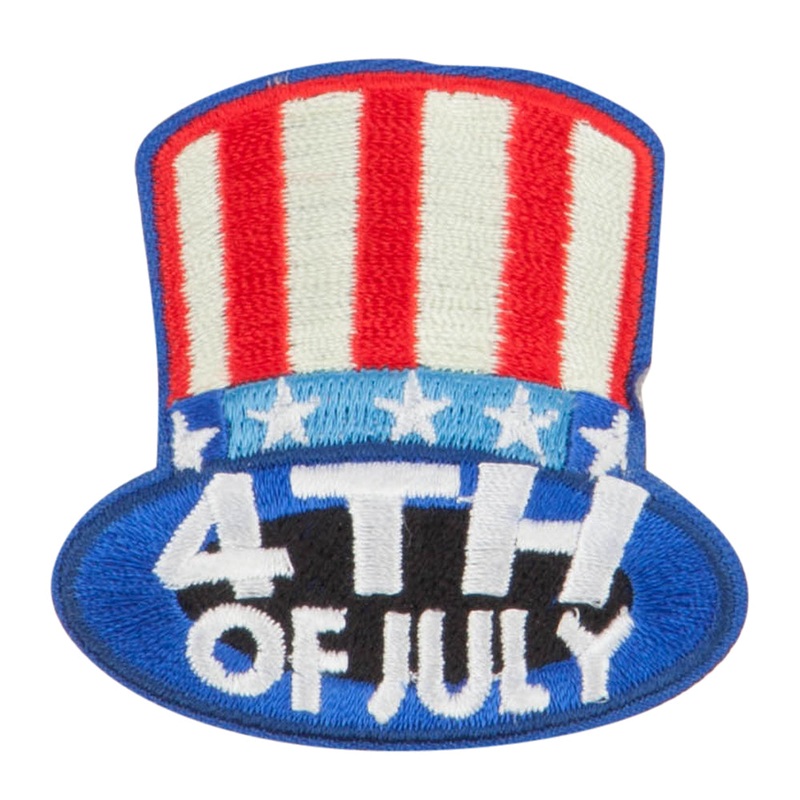 4th of July Celebrate Patches Top Hat One Size