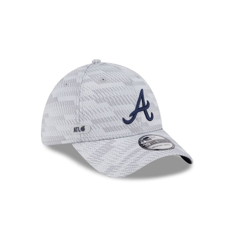 Atlanta Braves 2025 Clubhouse Gray 39THIRTY Stretch Fit S/M