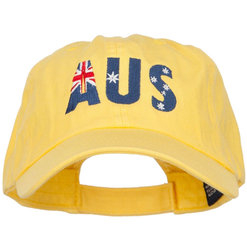 Australia Embroidered Low Profile Cap Yellow One Size