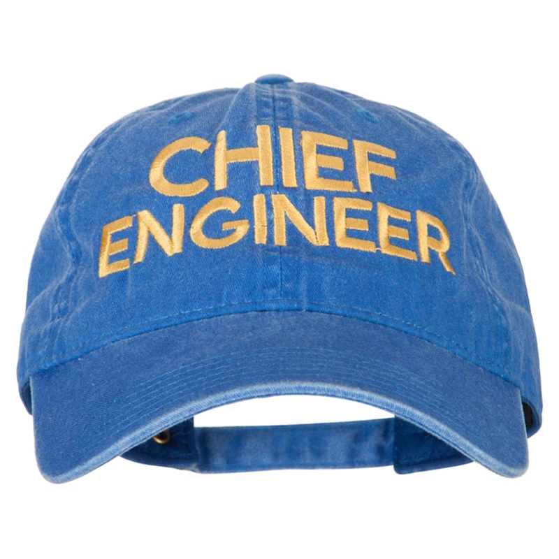 Chief Engineer Embroidered Unstructured Cotton Cap Royal One Size