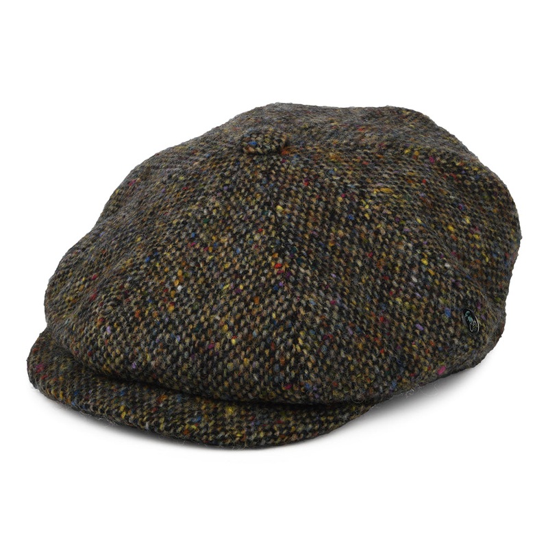 City Sport Donegal Tweed Marl Deep Fit Newsboy Cap – Multi-Coloured S
