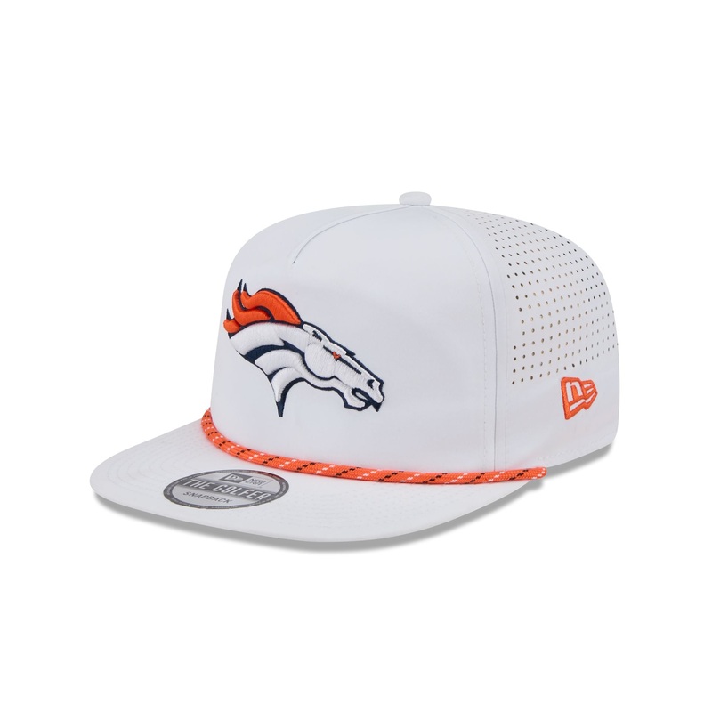 Denver Broncos Optic White Performance Rope Golfer Hat One Size