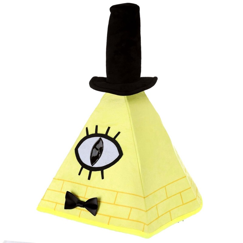 Gravity Falls Bill Cipher Hat Mask YELLOW/BLACK ONE SIZE FITS MOST