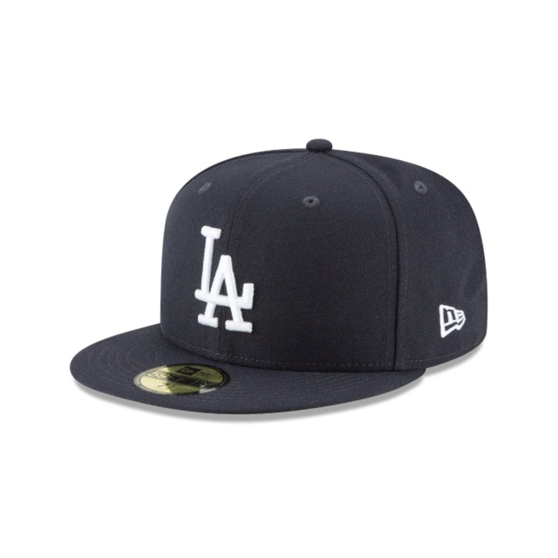 Los Angeles Dodgers Navy Basic 59FIFTY Fitted Hat 6 7/8