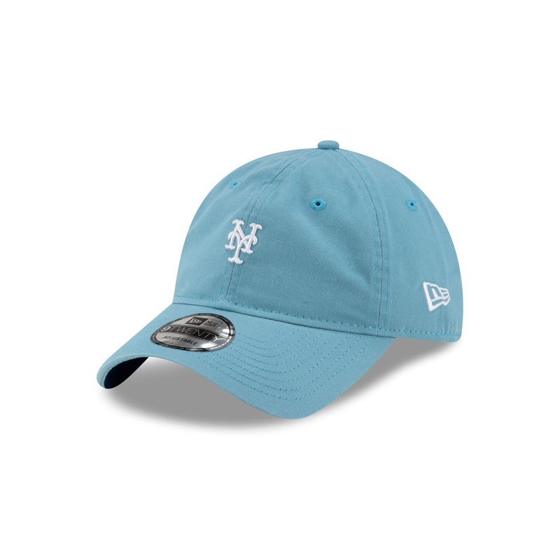 New York Mets Mini Logo Pastel Blue 9TWENTY Adjustable Hat One Size